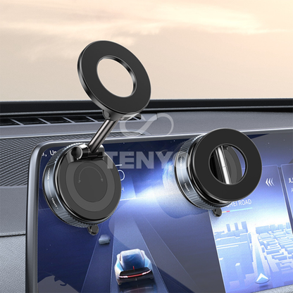 2026 New 360° Rotating Magnetic Vacuum Car Phone Holder – Foldable Dashboard Mount, Strong Suction, Multi-Angle Navigation Stand