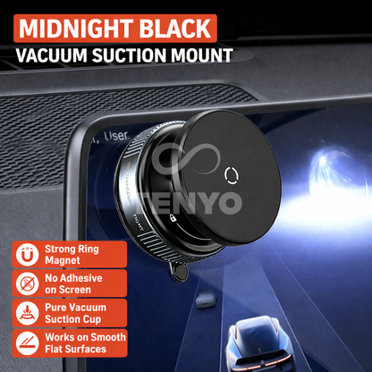 2026 New 360° Rotating Magnetic Vacuum Car Phone Holder – Foldable Dashboard Mount, Strong Suction, Multi-Angle Navigation Stand